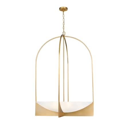 Z-Lite Devon Chandelier, 8-Light, 32 In.W x 48.5 In.H, Modern Gold/Sand Blast 1947-48MGLD